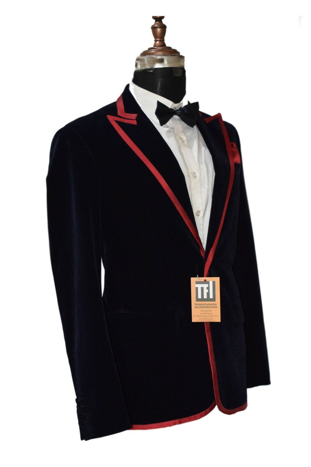 Man Navy Blue Smoking Jacket Designer Wedding Party Wear Blazers Coat