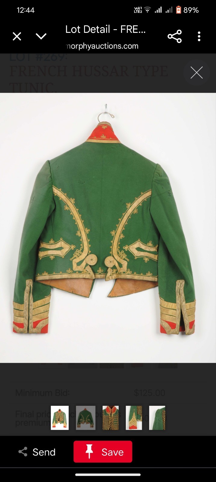 Men’s Green FRENCH Hussar Military Jacket, French green hussar jacket