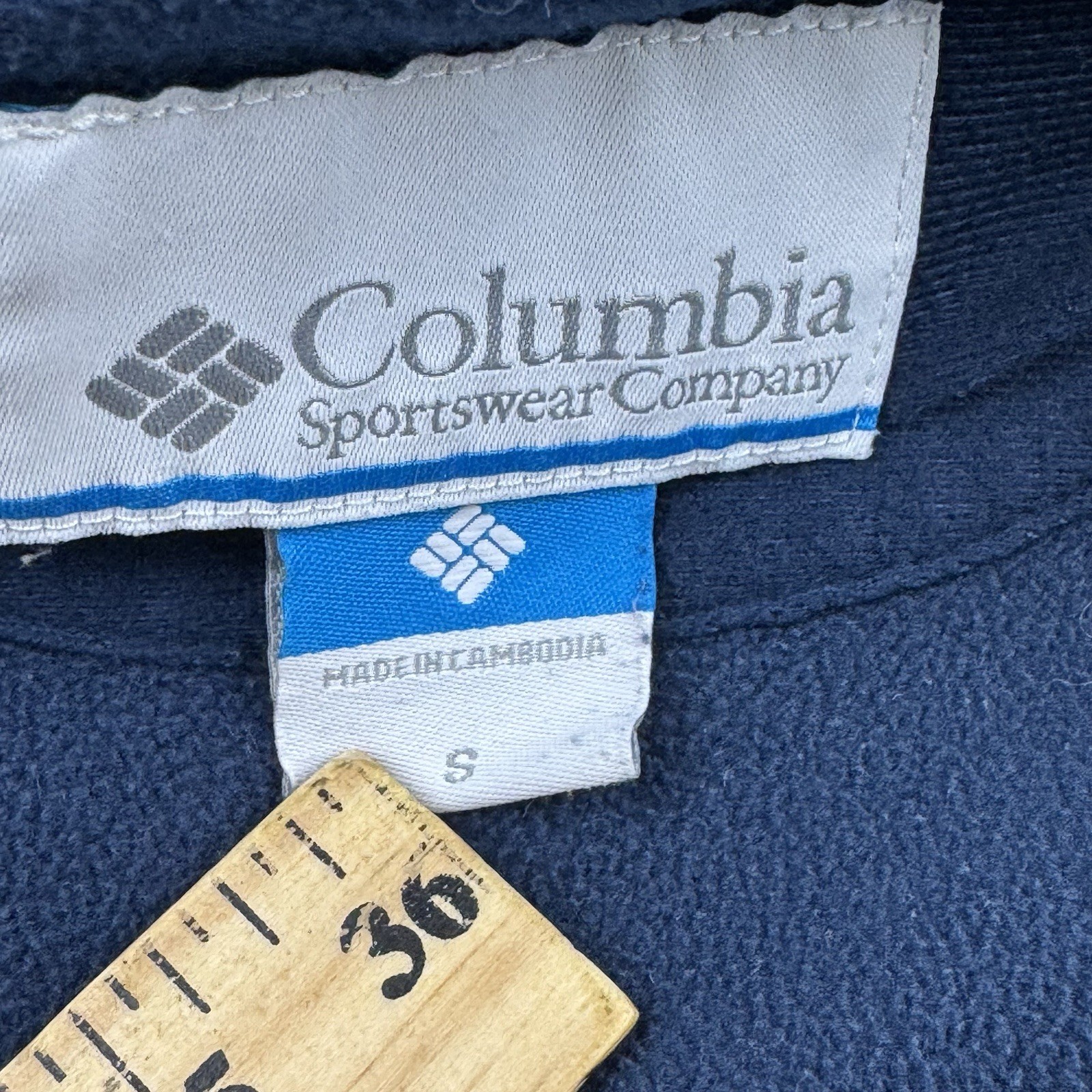 Columbia Ascender Blue Softshell Full Zip Ski Jacket Winter Coat Men Size S