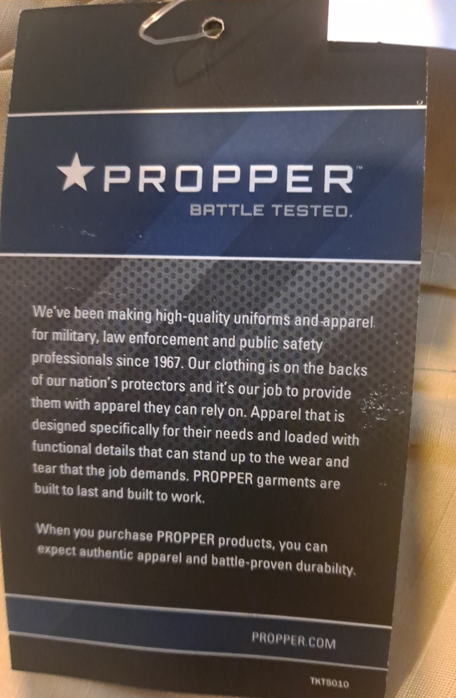 PROPPER BDU COAT 3XLR KHAKI CANVAS Ripstop height 67 – 71″ chest 53 – 57″