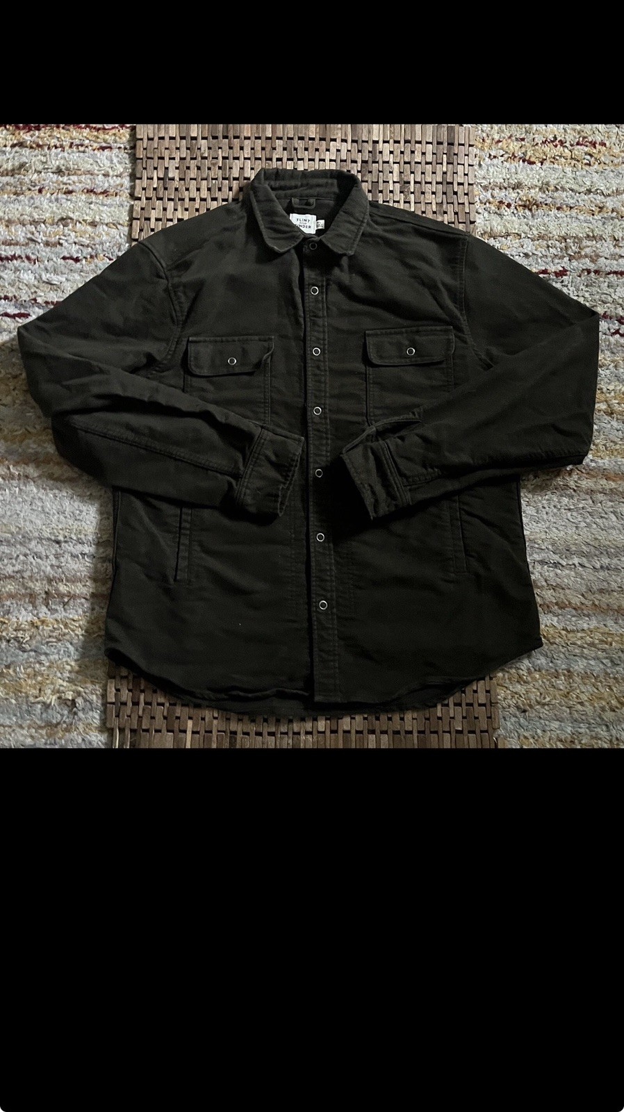 Huckberry Flint and Tinder Heavy Western Snap Shirt Jacket Forest Green Men’s XL