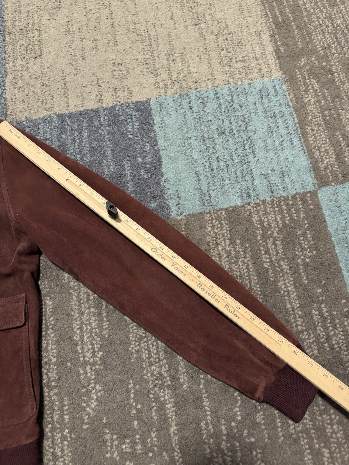 Valstar Valstarino Burgundy Goat Suede Bomber Jacket Made in Italy IT 56 US XL