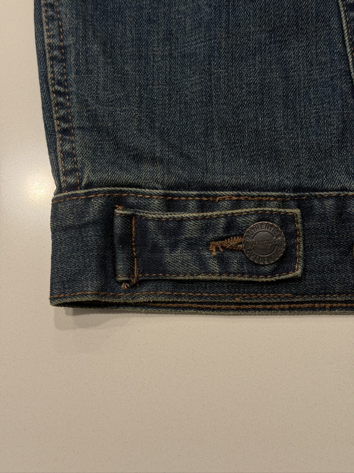 Wrangler Texas Denim Jacket WRUJ11371 Blue XL Longhorns Flannel Lined
