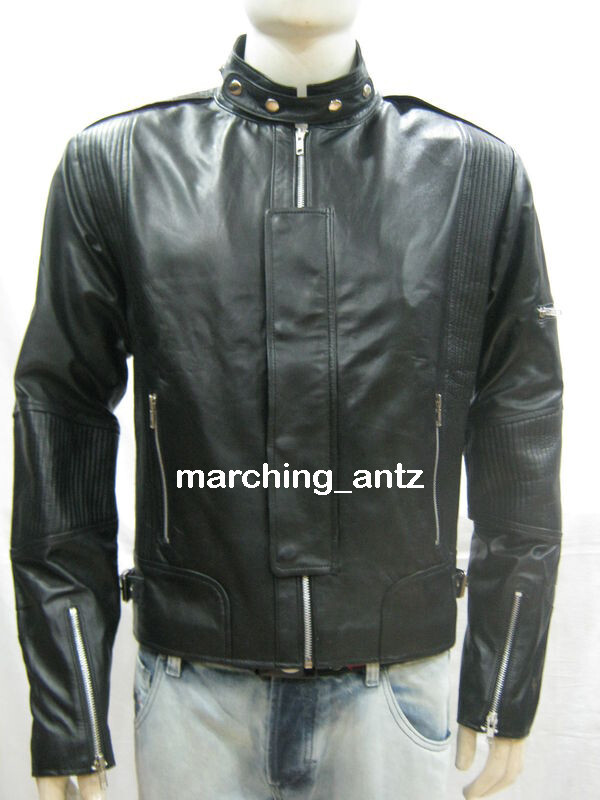 DAFT PUNK Electroma band movie Soft Genuine Lamb Leather Jacket custom made size