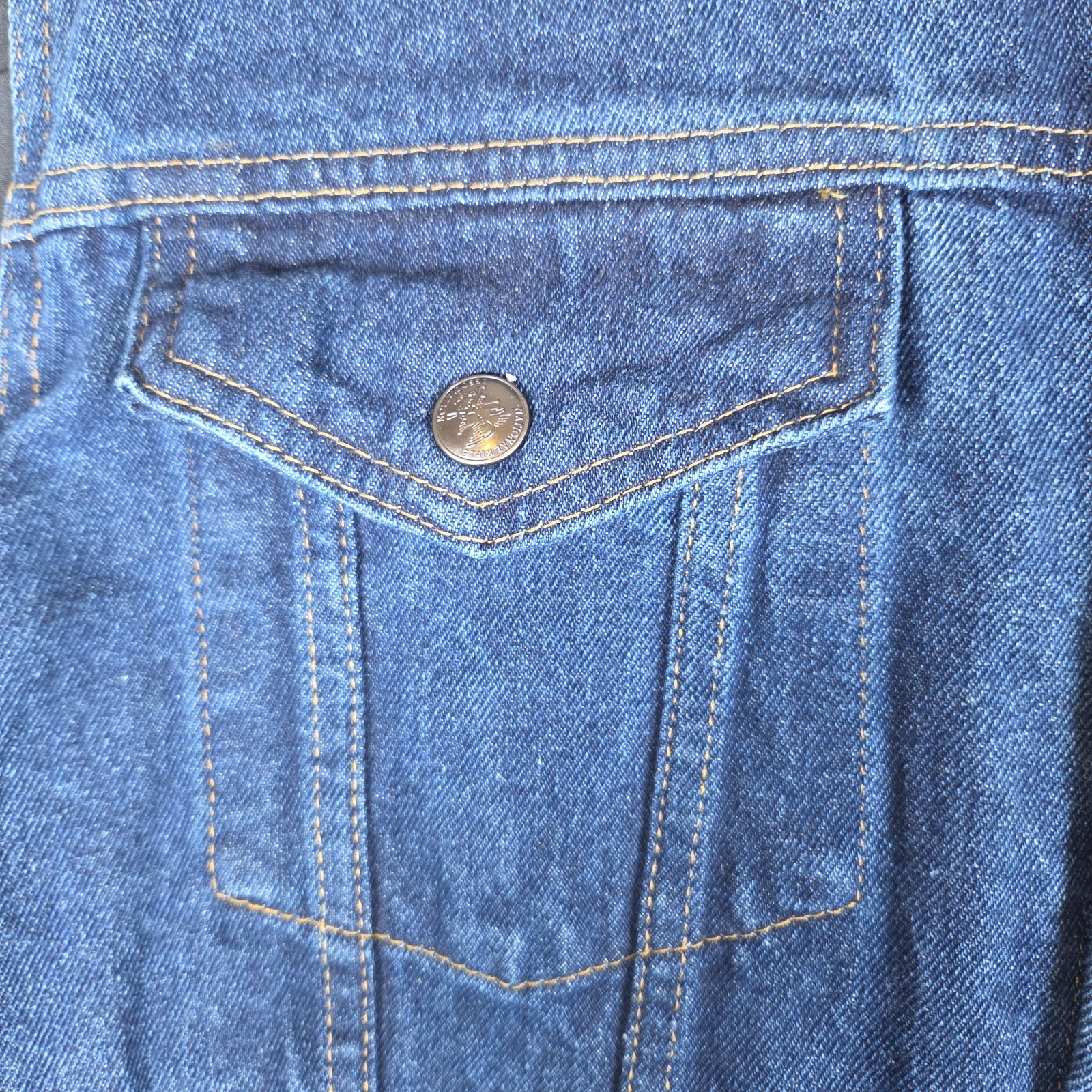 NRA vintage authentic mens LG denim snap vest concealed carry weapon holds ammo