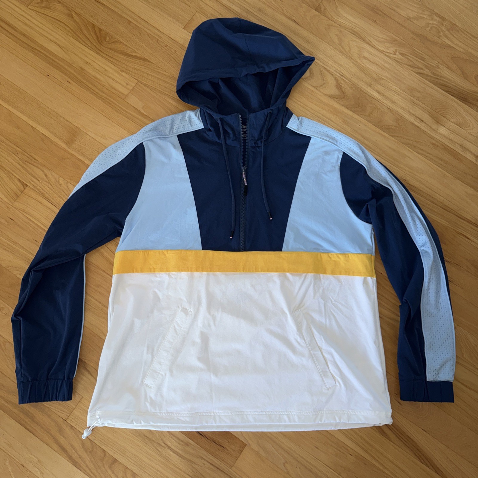 Four Laps Re-Up Pullover Anorak Jacket Retro Color Block Nylon/Spandex Men’s L