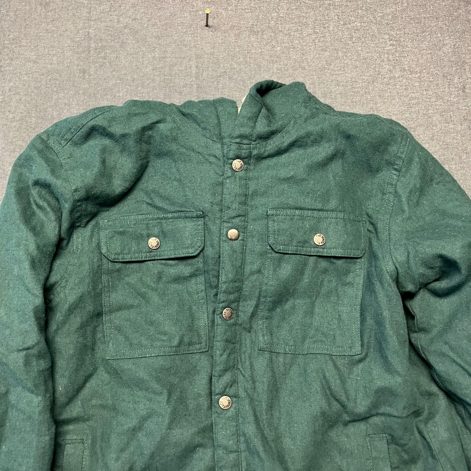 The North Face Men’s Jacket Size S Green Hooded Lined Workwear Indonesia Made