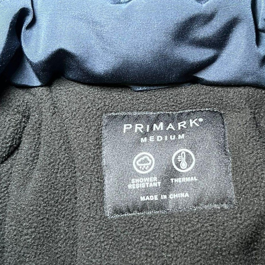 Primark Men’s Navy Blue Hooded Parka Jacket Medium Shower Resistant Thermal