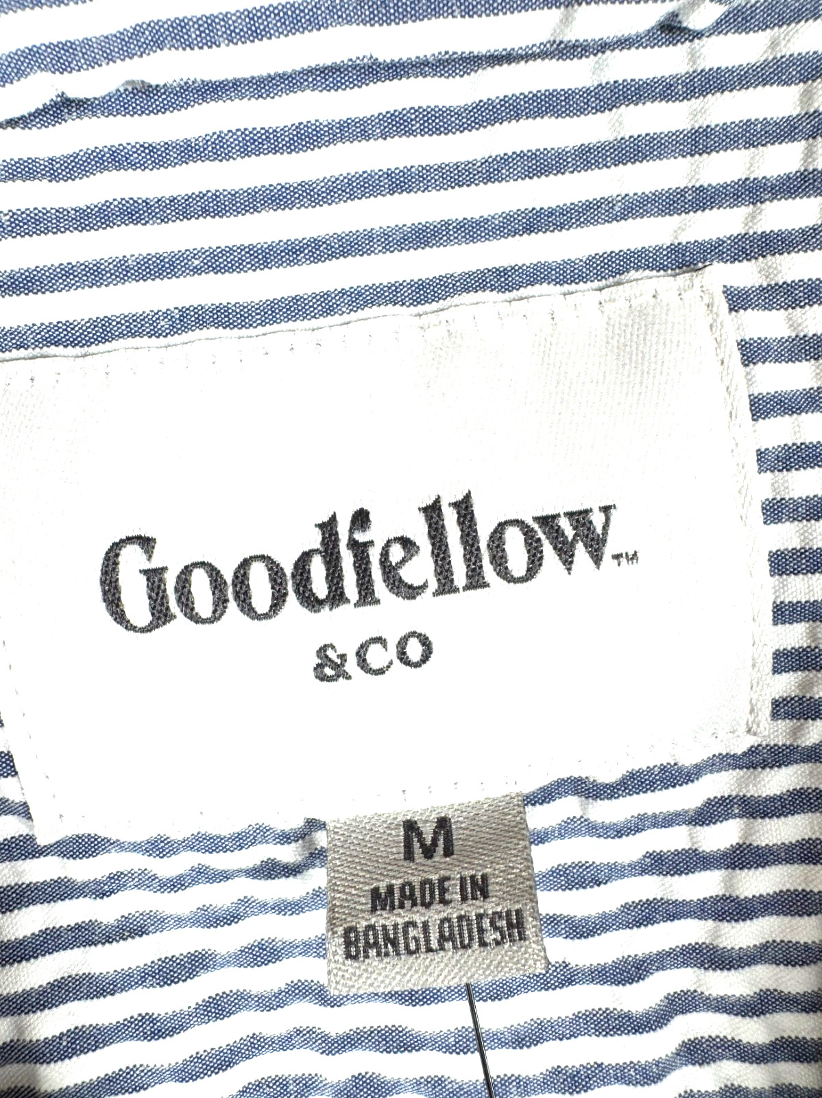Goodfellow & Co Seersucker Shirt Jacket Blue White Stripe NWT Men’s M 0273