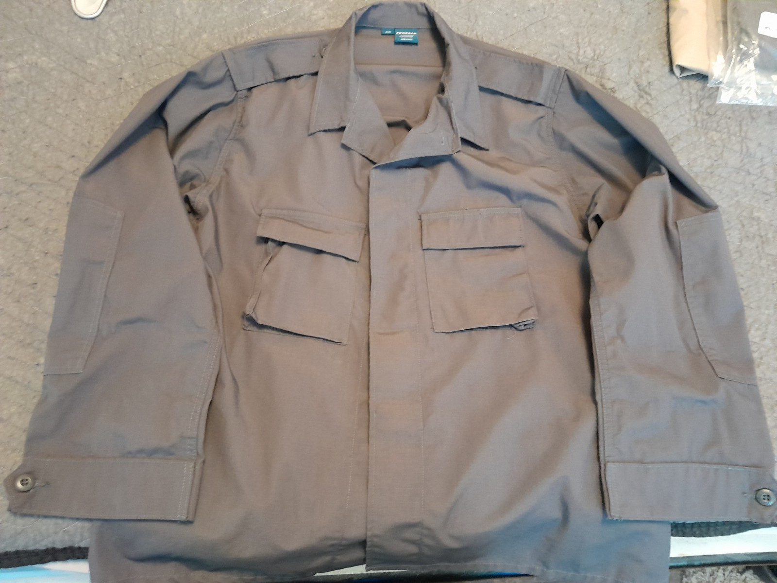 Propper BDU Coat 2P Jacket Mens XL Reg. Dark Grey Tactical Ripstop Uniform Shirt
