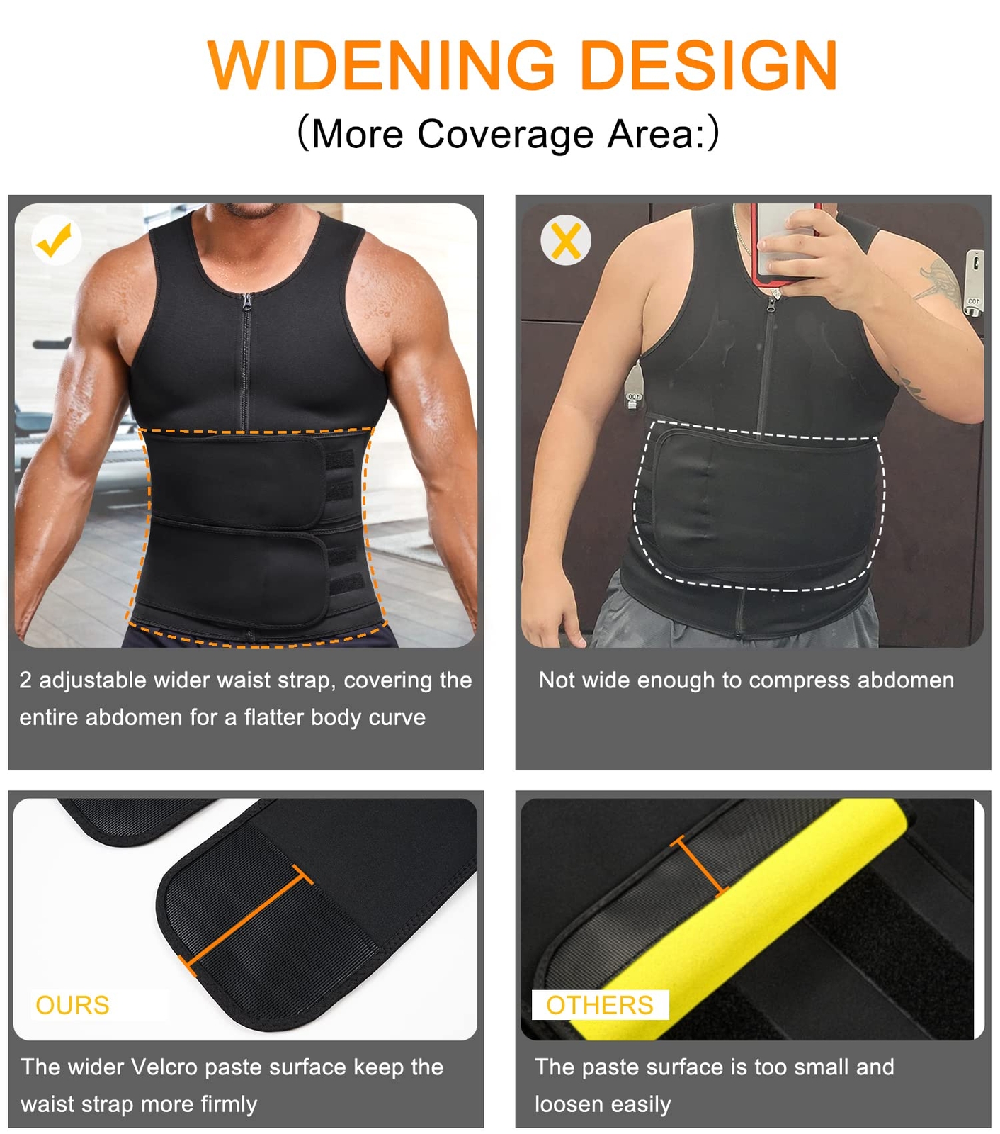 Men Sauna Tank Top Slimming Body Shaper Vest Gym Athletic Sweat Fat Compression