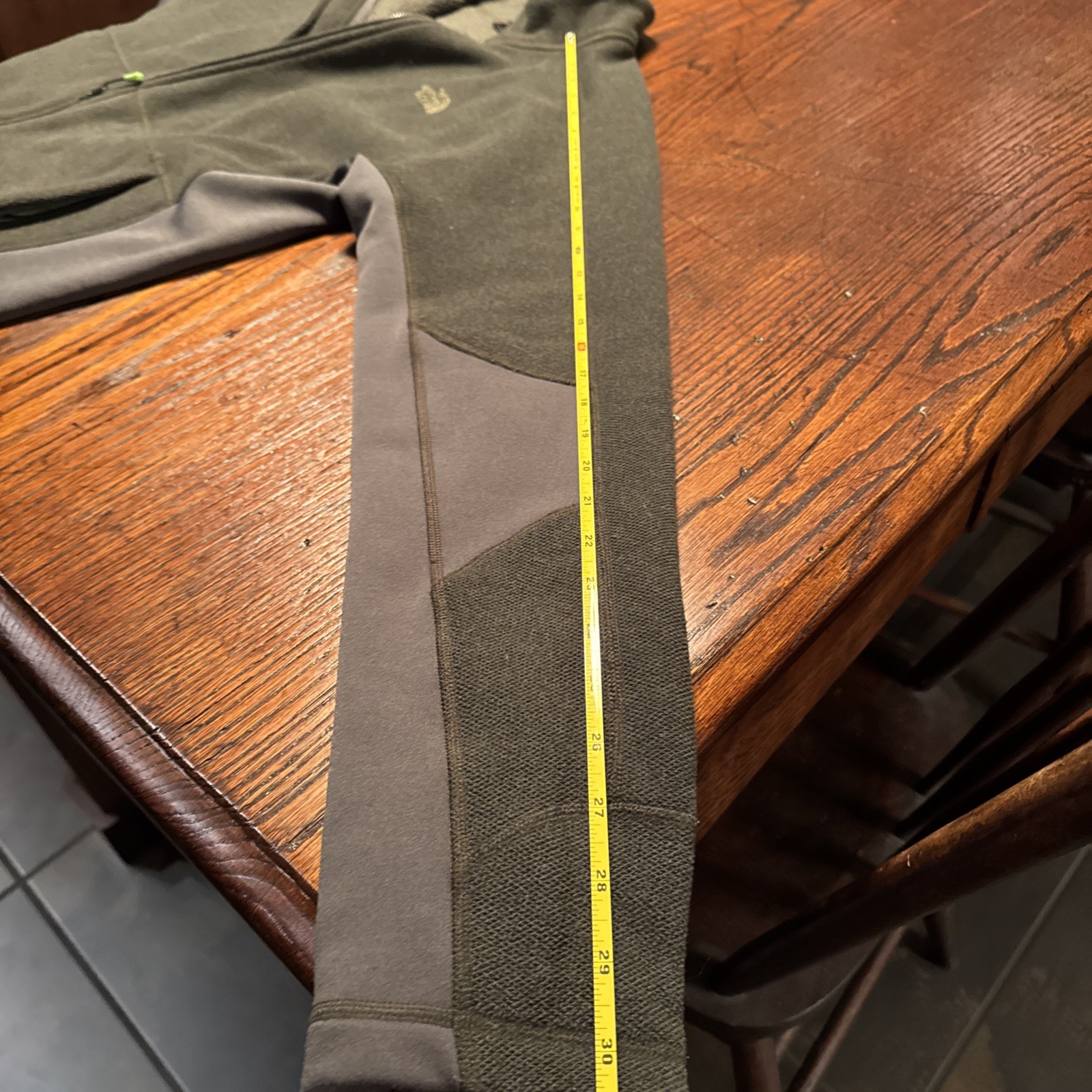 North Face Jacket Men’s Medium Gray/green Full Zip Zip Pockets Mock Neck VINTAGE