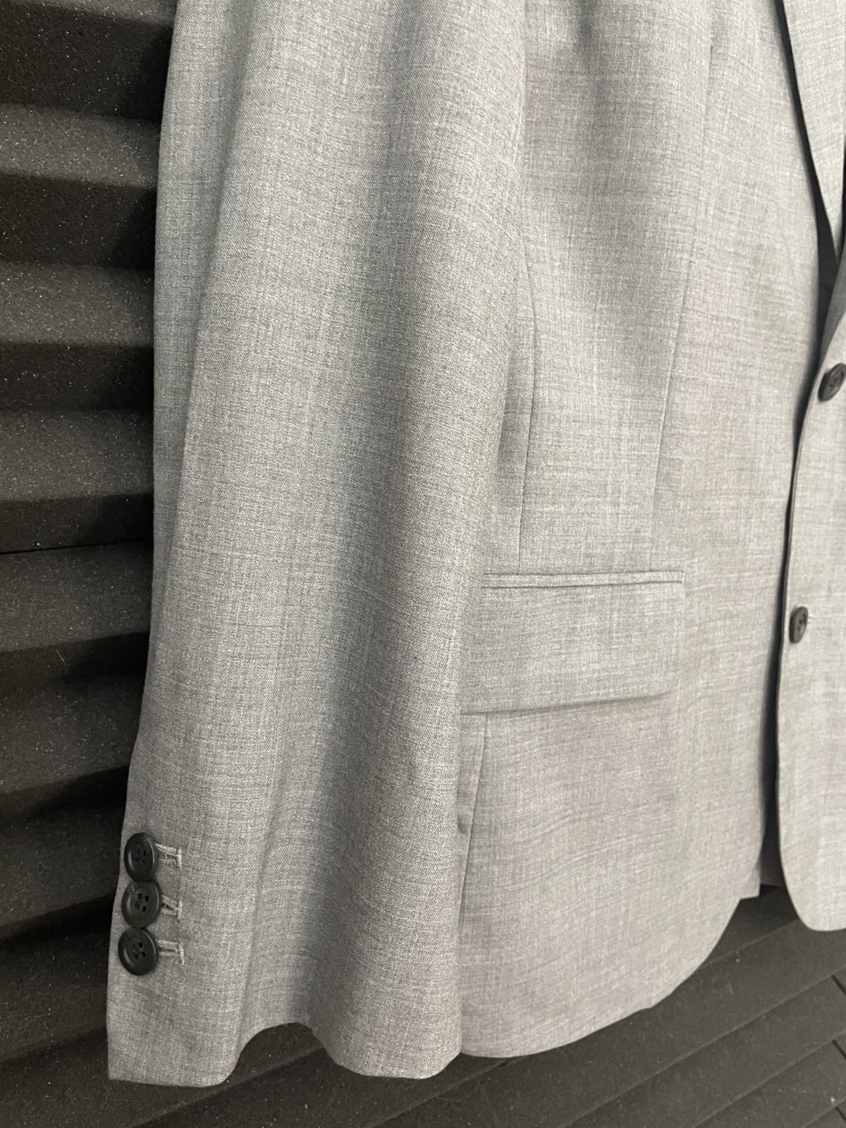 Nom de Guerre Men’s Jacket Blazer Gray Two Button Size Large Japan