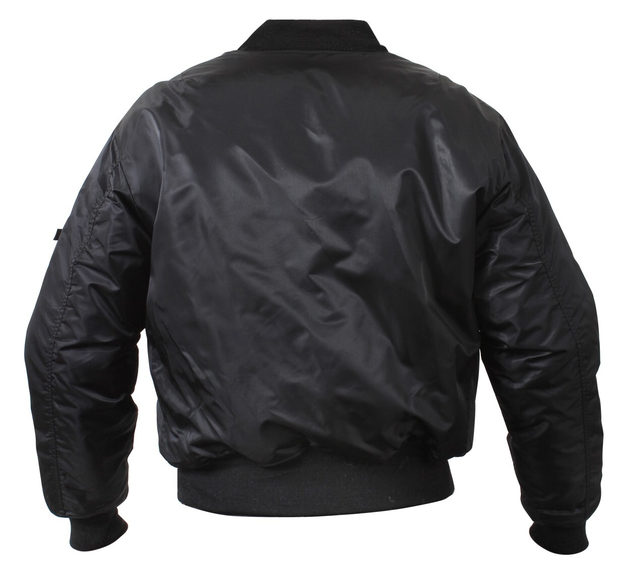 MA-1 Bomber Jacket Flight Coat Air Force Military Solid Black Reversible XS-10XL