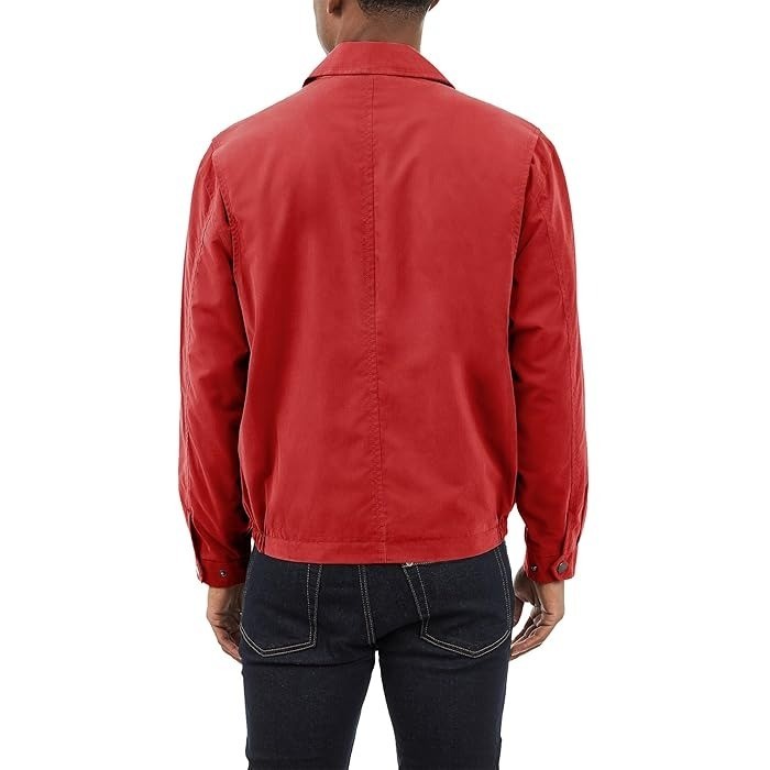 London Fog Mens Auburn Golf Jacket M Medium Chili Red Zip Front Windbreaker NEW