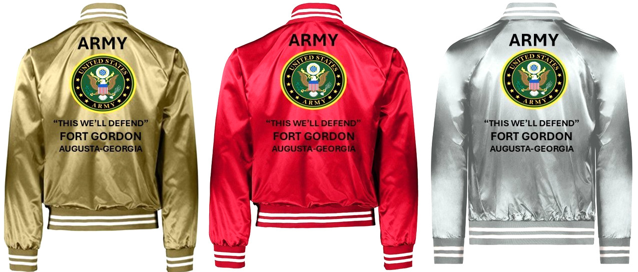 ARMY* US ARMY COMBINED ARMS*FORT LEAVENWORTH *SATIN JACKET*ARMY OFFICIAL LICENSE