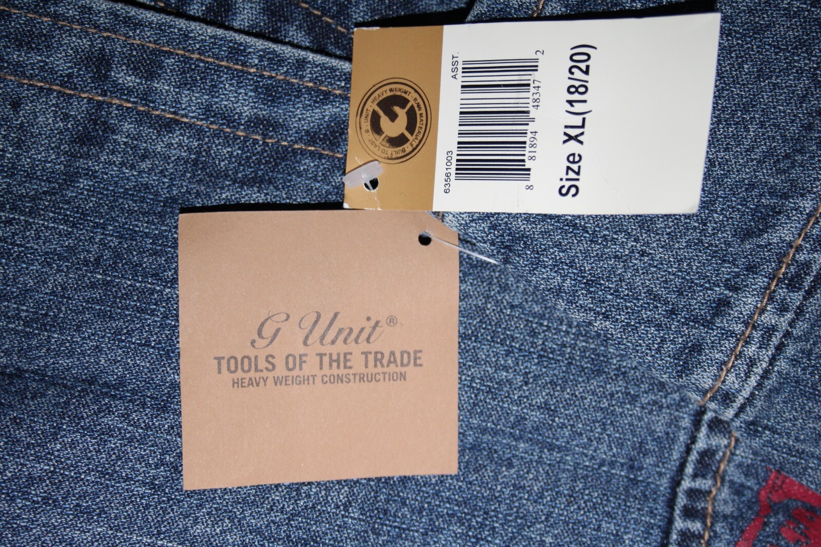 NEW G-Unit Men’s Denim Jacket Blue Jean Tools Of The Trade VTG Pit to Pit : 22″