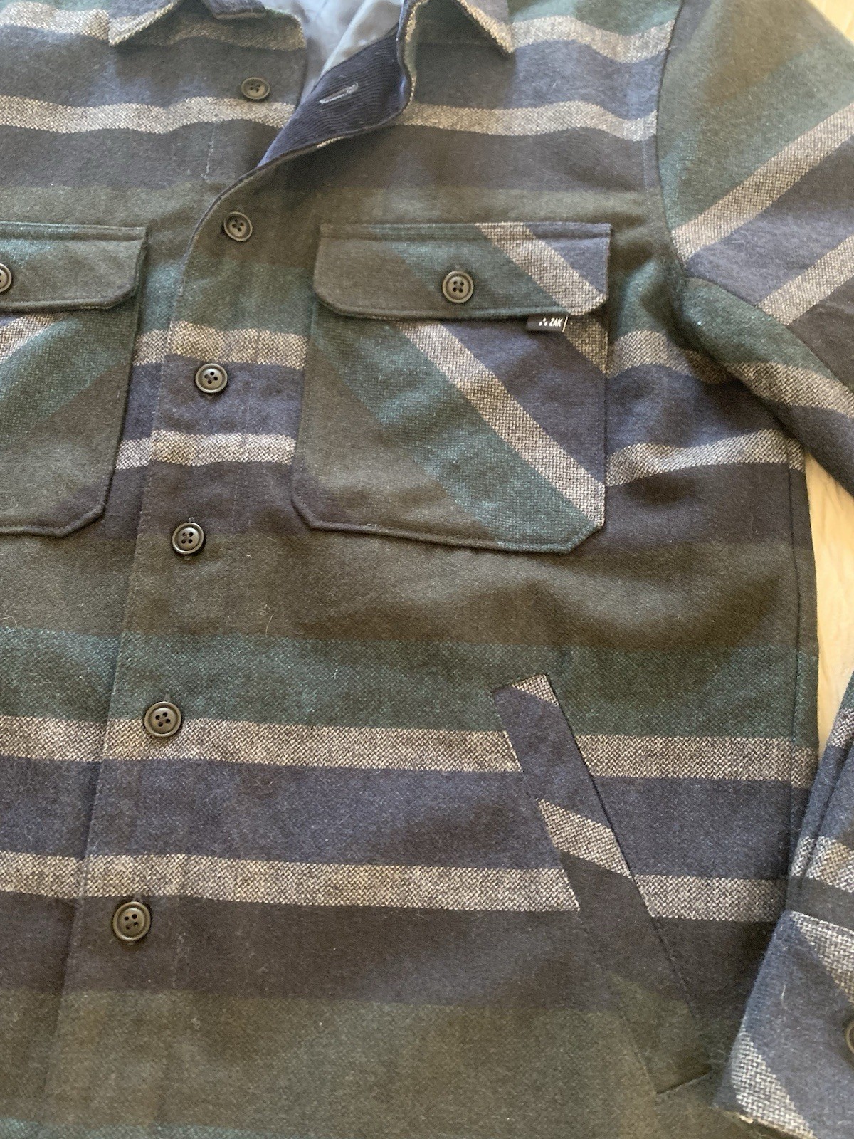 ZAK Los Angeles Wool Blend fully lined shirt jacket / shacket, size small