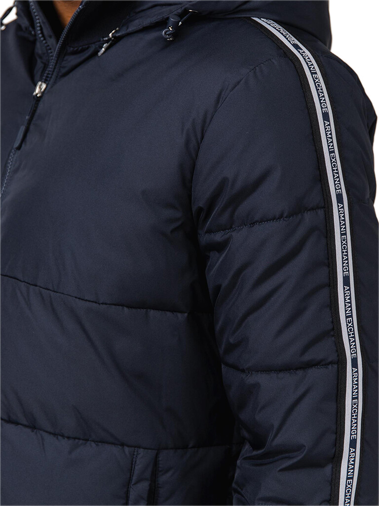 NWT : A|X ARMANI EXCHANGE Mens Quilted Hooded Jacket : NAVY : S – XXL