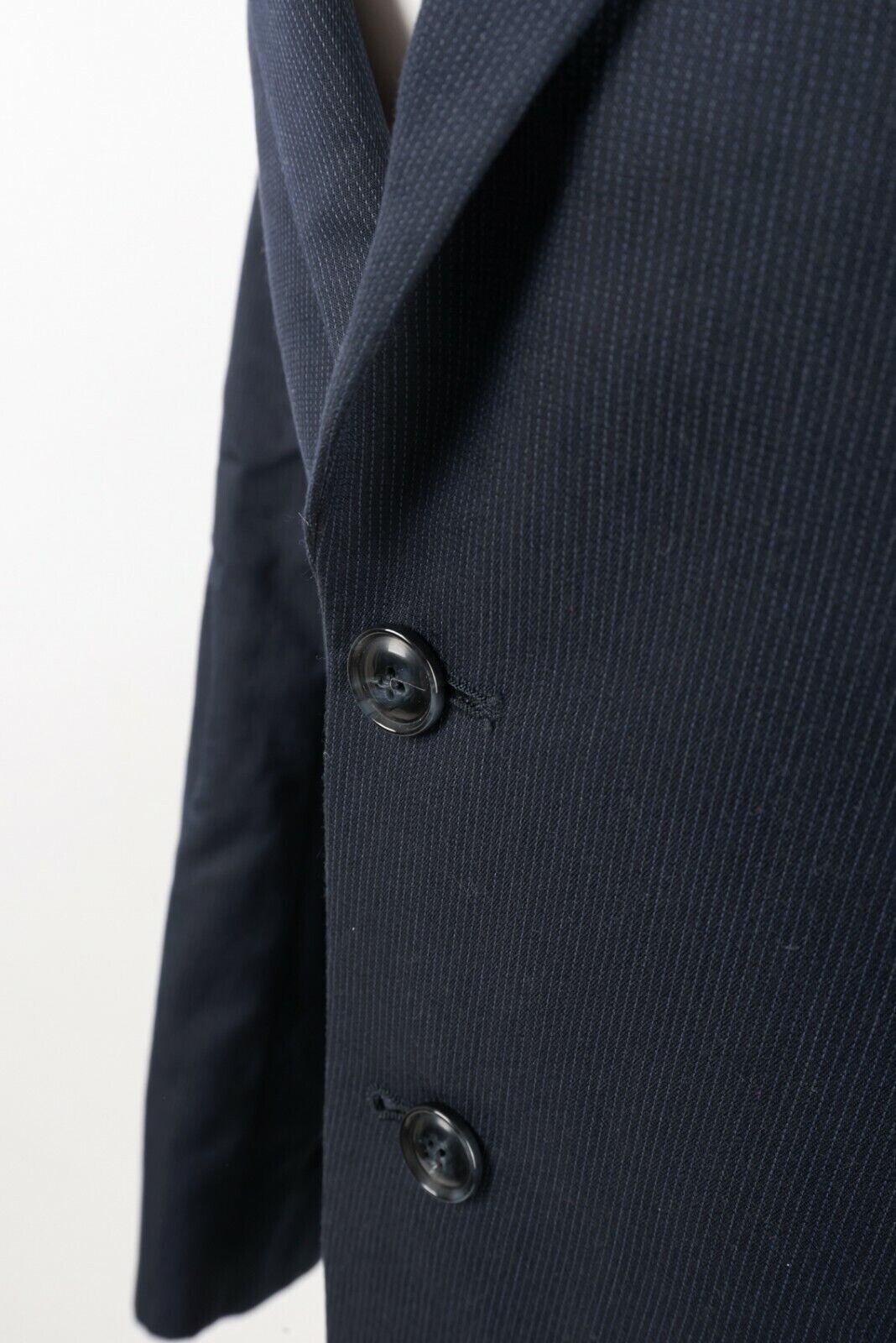 NEW ZARA MAN NAVY BLUE STRIPED SUIT JACKET BLAZER LONG SLEEVE Size 36 #6874