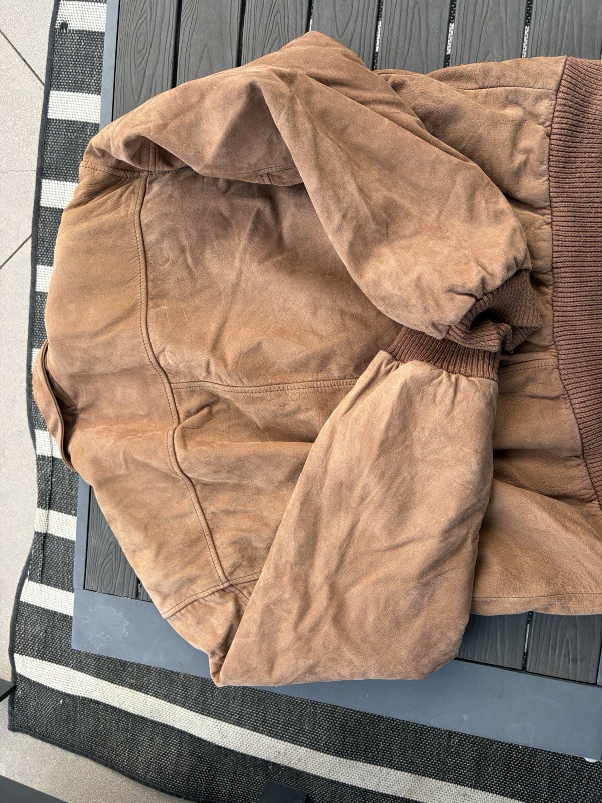Vtg 80s Indiana Jones Styled Global Identity G-III Leather Bomber Jacket Mens M
