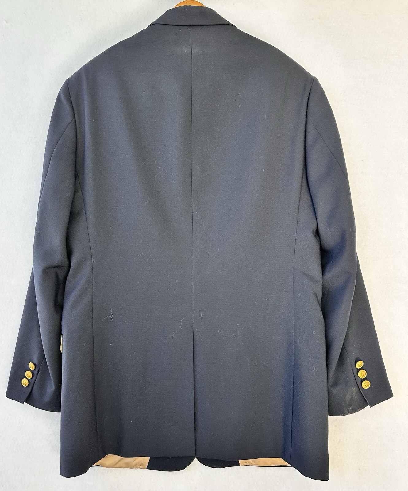 TravelSmith Blazer Sport Jacket Lined Business Travel Navy Zip Pocket Men’s L 42