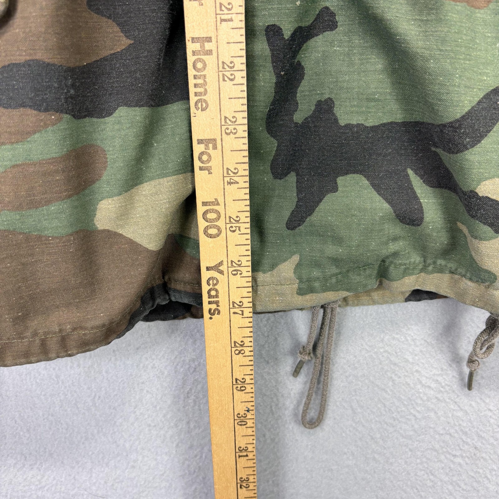 Vintage US Army Jacket Mens Small Short Woodland Camo M-65 Field Cold Weather