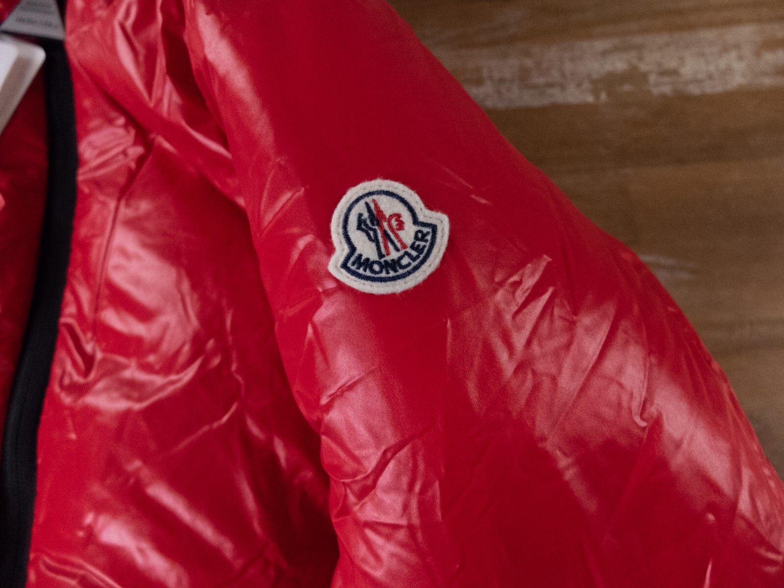MONCLER Lumiere red & black reversible quilted down puffer jacket Size Large / 3