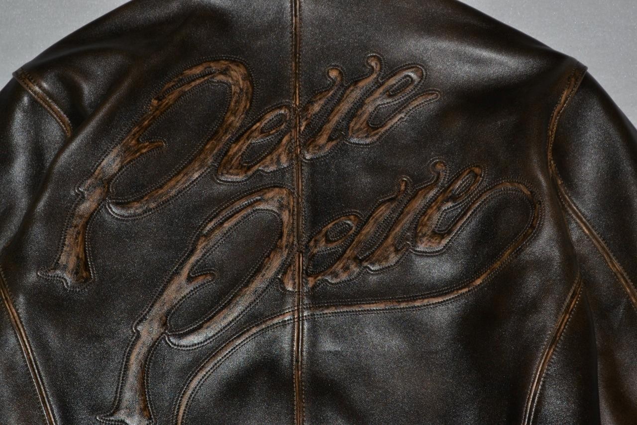 AUTHENTIC PELLE PELLE MEN’S TWO TONE CLASSIC LEATHER JACKET BROWN All Sizes