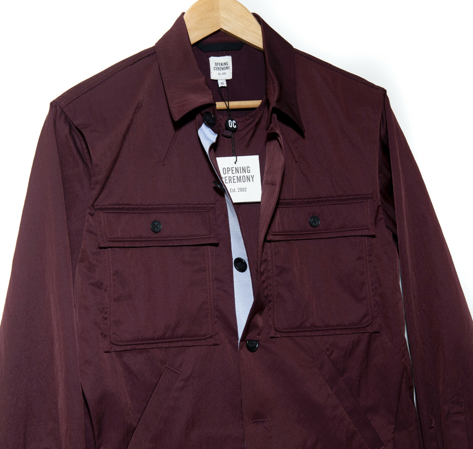 OPENING CEREMONY Jacket 2 in 1(piece) Layered Front Long Sleeve Mahogany Size XS