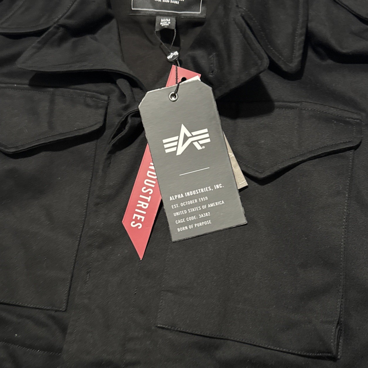 NEW Alpha Industries Field Jacket Mens Medium M-45 Four Pockets Button-Up Coat