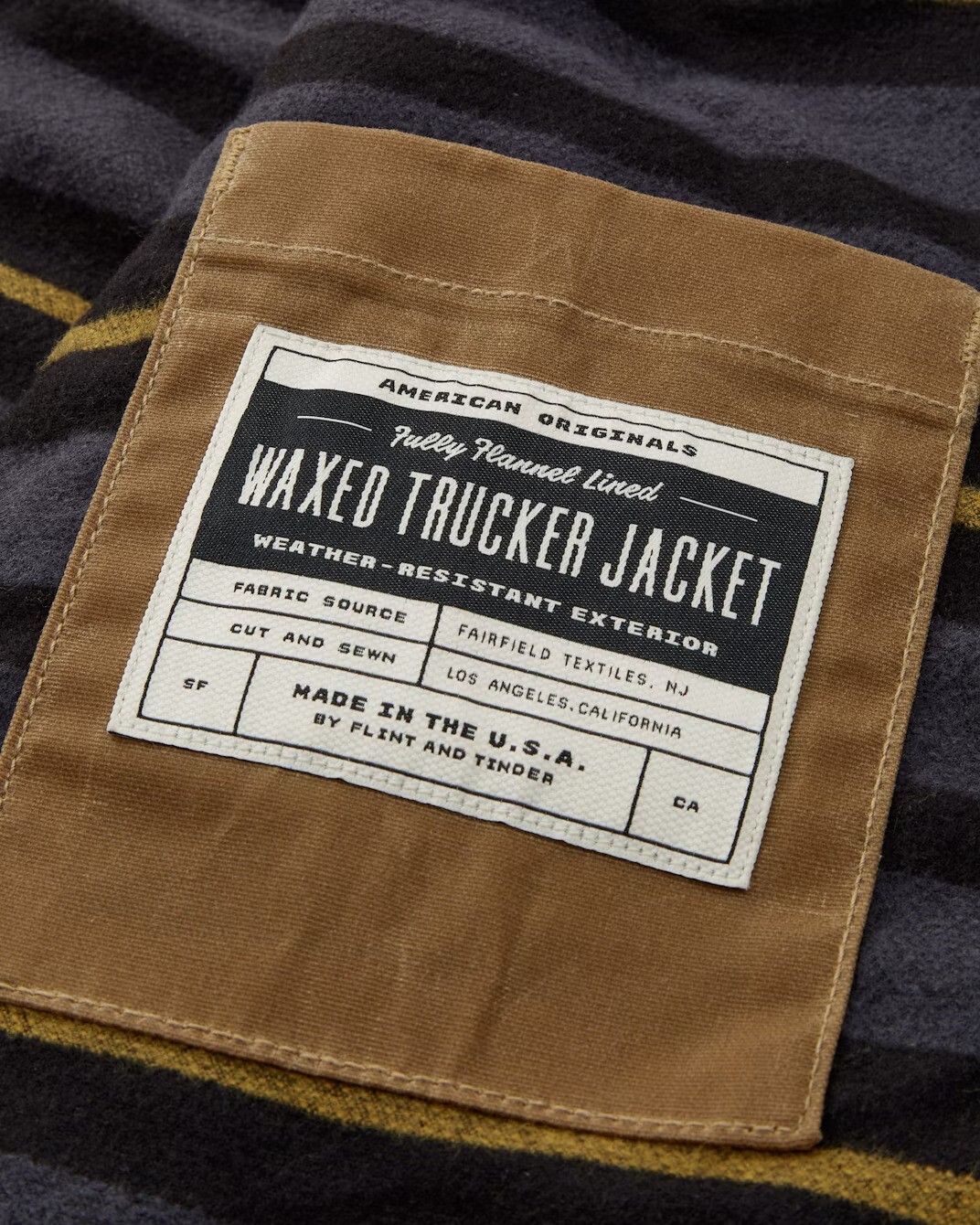 Huckberry x Grateful Dead Flannel-Lined Waxed Trucker Jacket Flint & Tinder S
