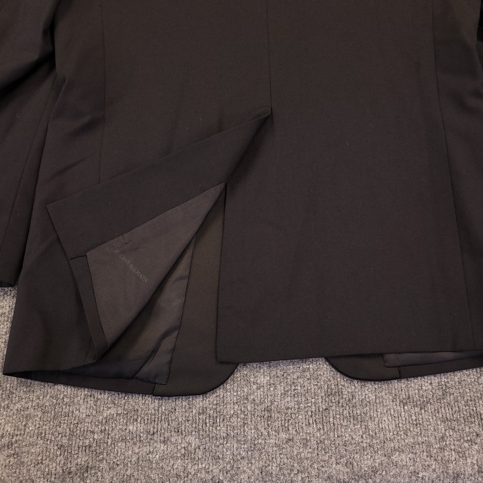 Pierre Balmain Mens Tuxedo Jacket 38R Black Wool Satin Peak Lapel Formal Blazer