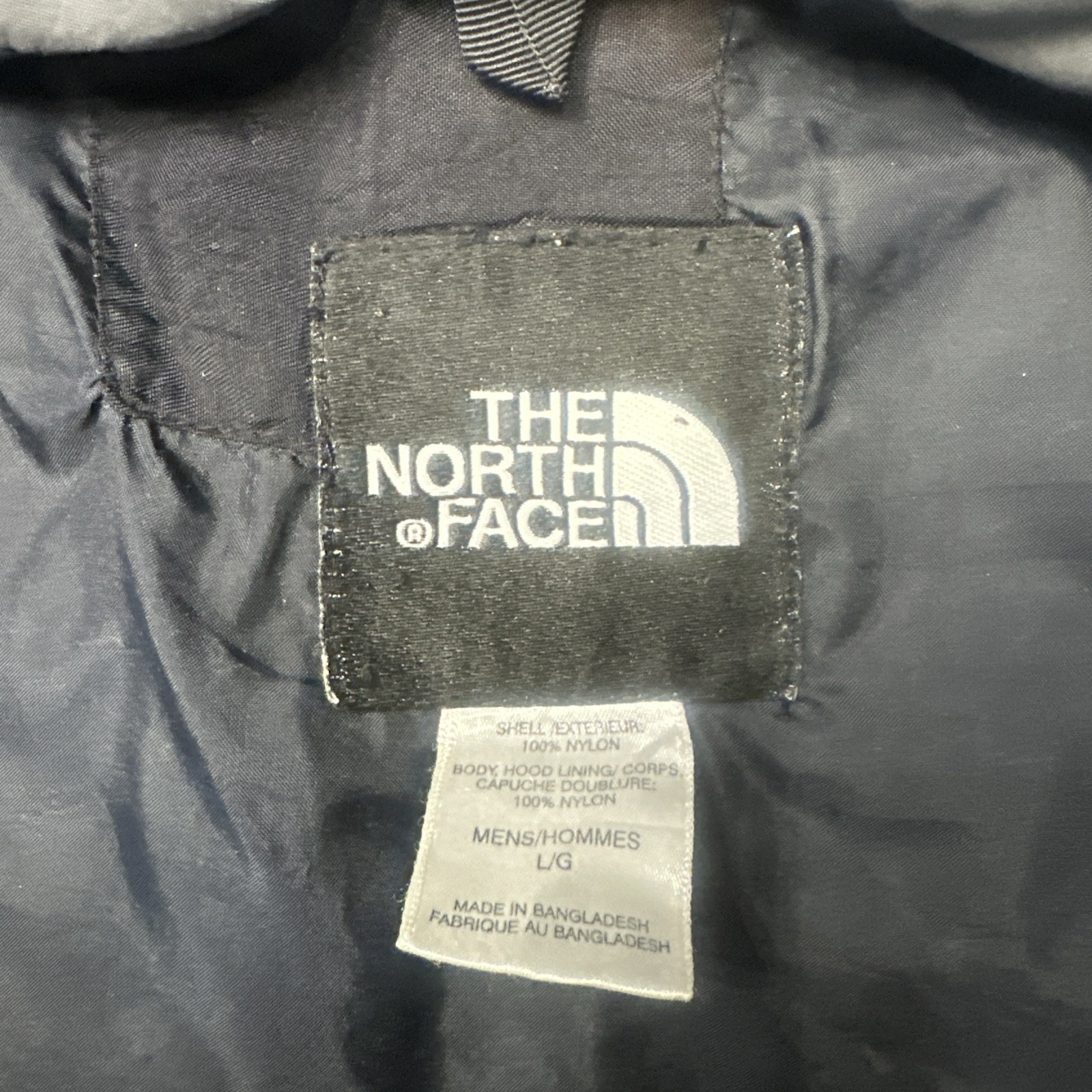The North Face HyVent Mens Large Gray and Black Jacket Soft Shell Hooded Size L