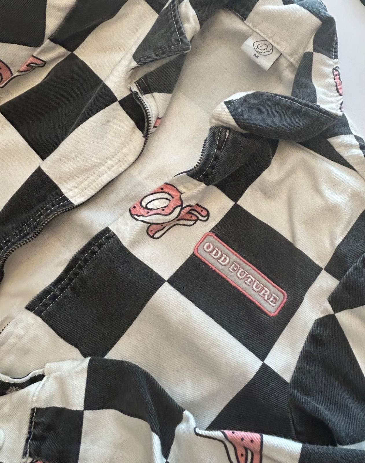 Odd Future Jacket OF Black and White Donut jacket