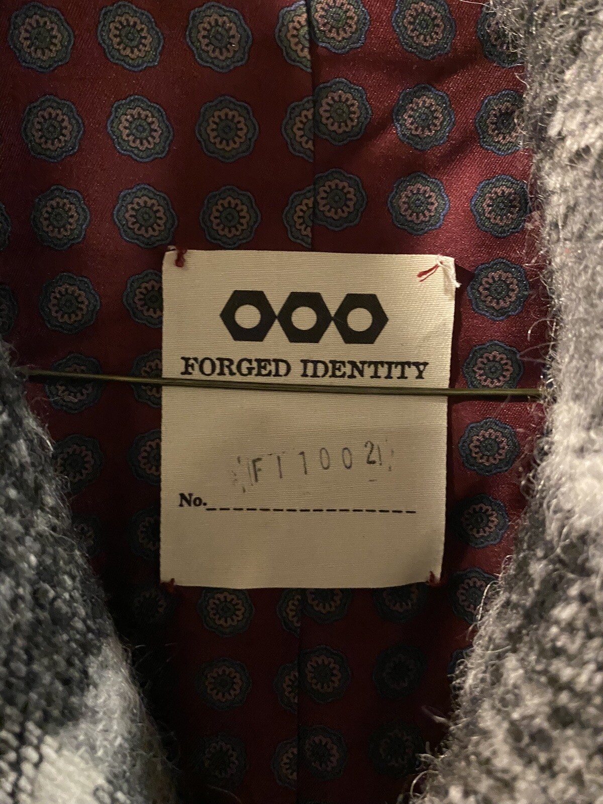 “Forged Identity” 50s Style Black And White Plaid Coat Mens Size Medium