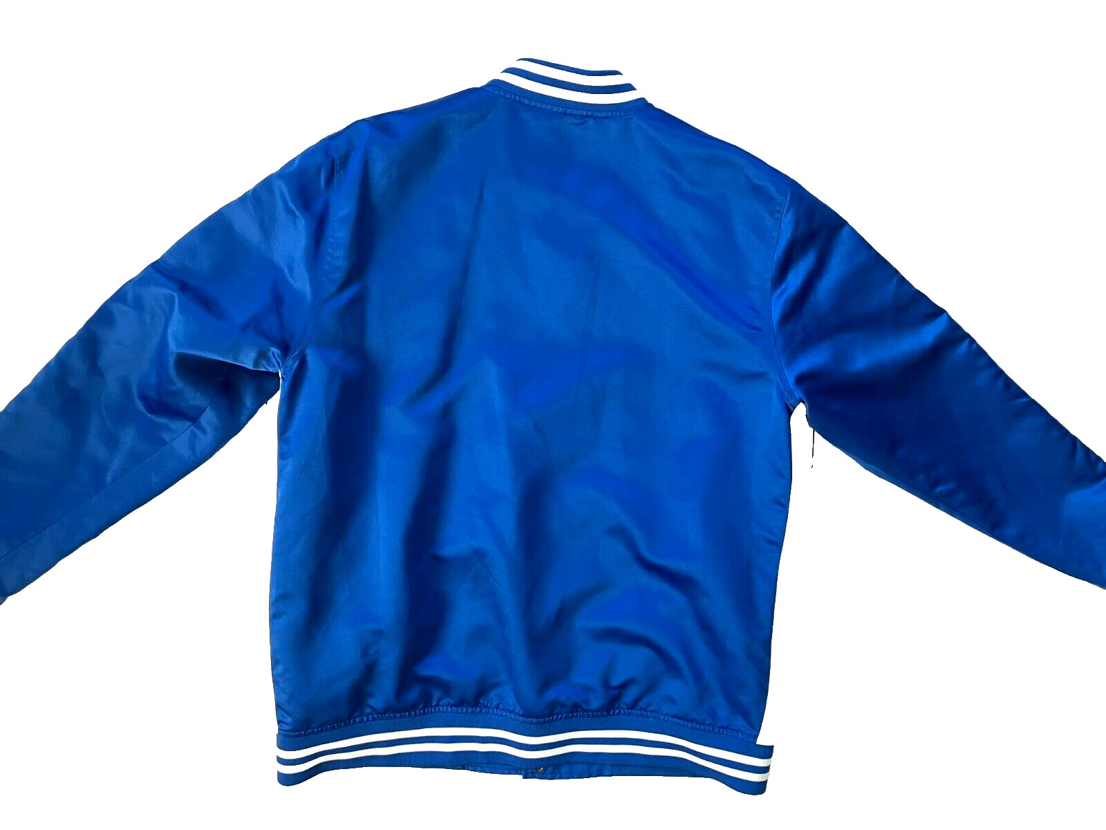 FIVE-FOUR Blue Button-Up POGGY-THE-MAN SATIN JACKET Athletic Hip-Hop Gym Men XL