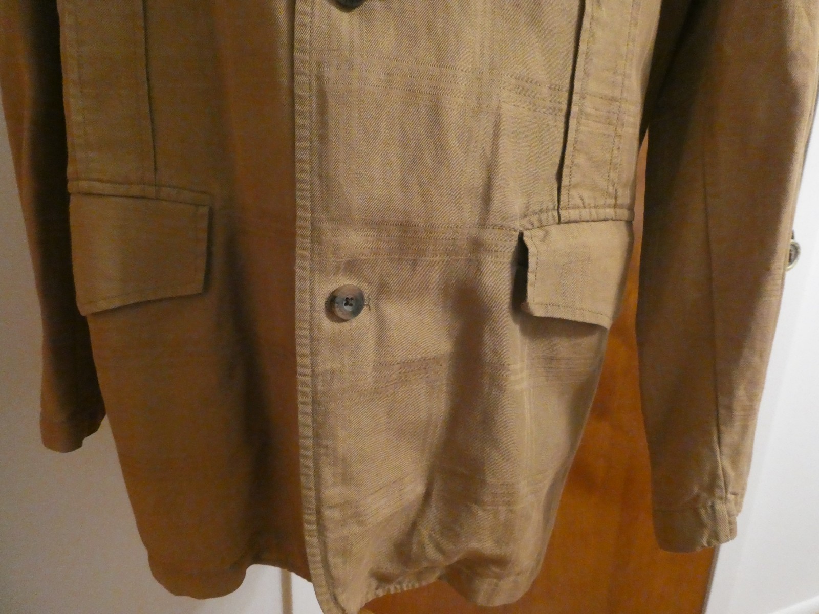 Robert Graham Blazer Men’s Soft 100% Cotton Brown Sport 1 Piece Coat Casual XL