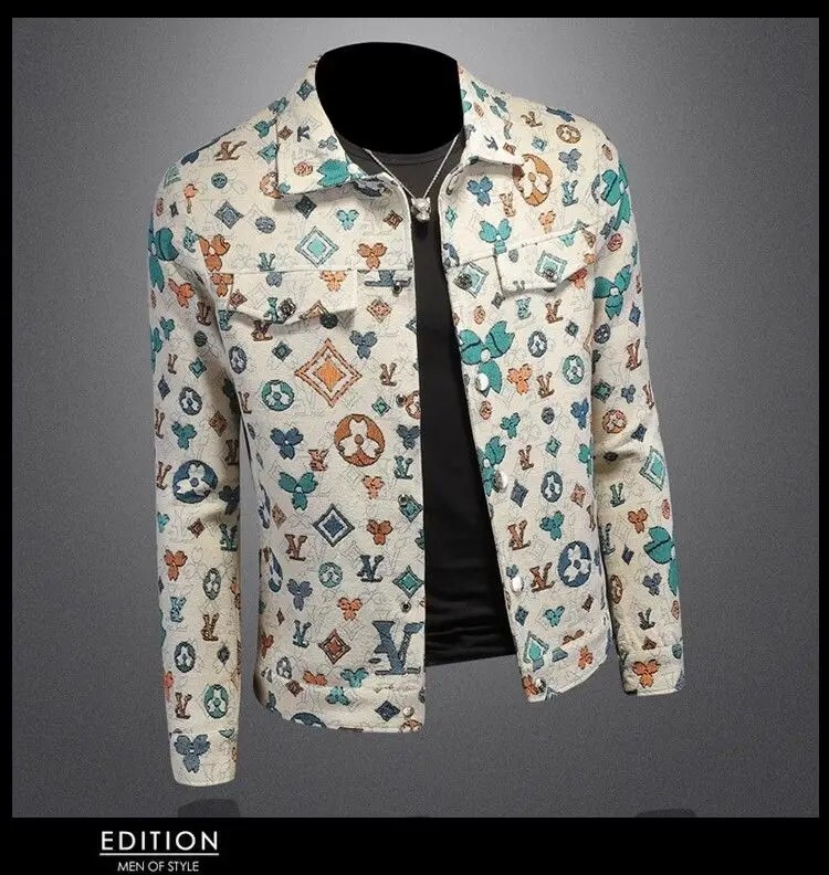 Men Luxury Fashion Trendy Bomber Streetwear Long Sleeve Slim Casual Jacket Coat