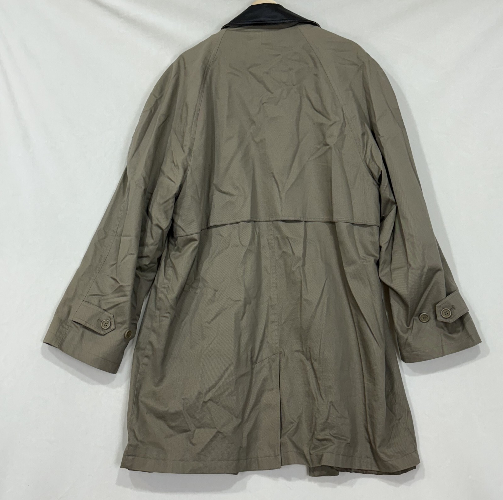 Martino Uomo Moda Overcoat Jacket Mens Size 44L Zip Out Lining Brown Raincoat