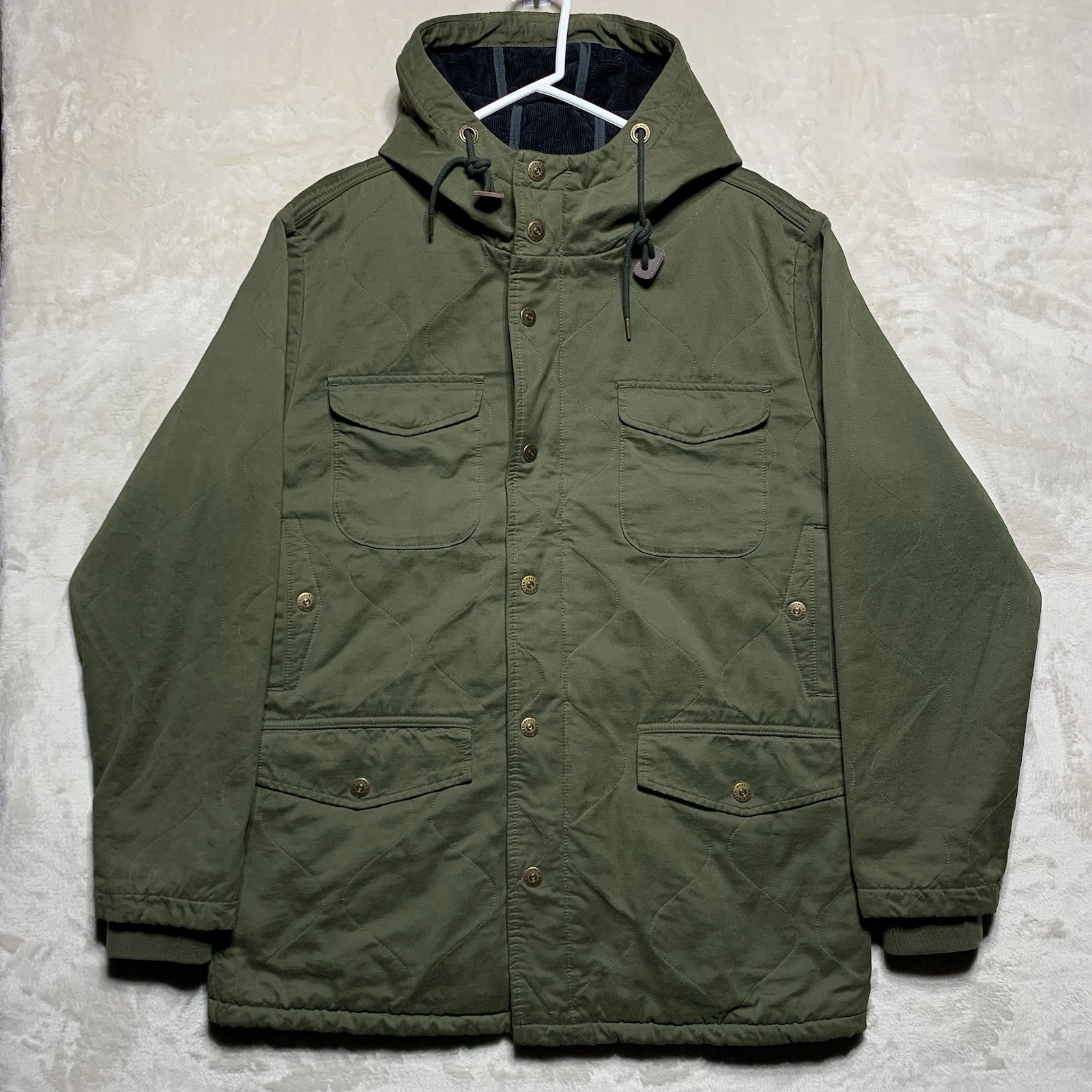 Flint And Tinder Caliber Parka Jacket Men’s M Olive Corduroy Military Huckberry