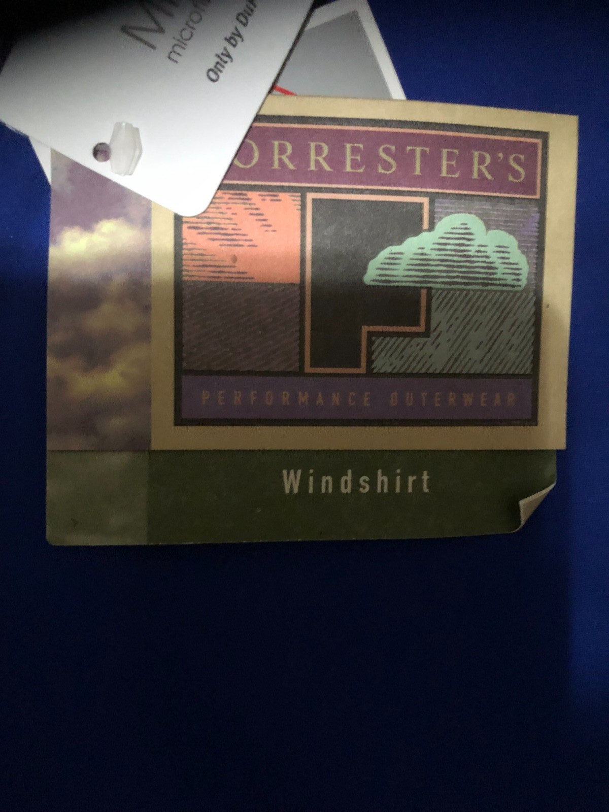 Forrester’s Mens Golf V-Neck Windshirt MEDIUM Royal Blue Teflon Microfiber NWT
