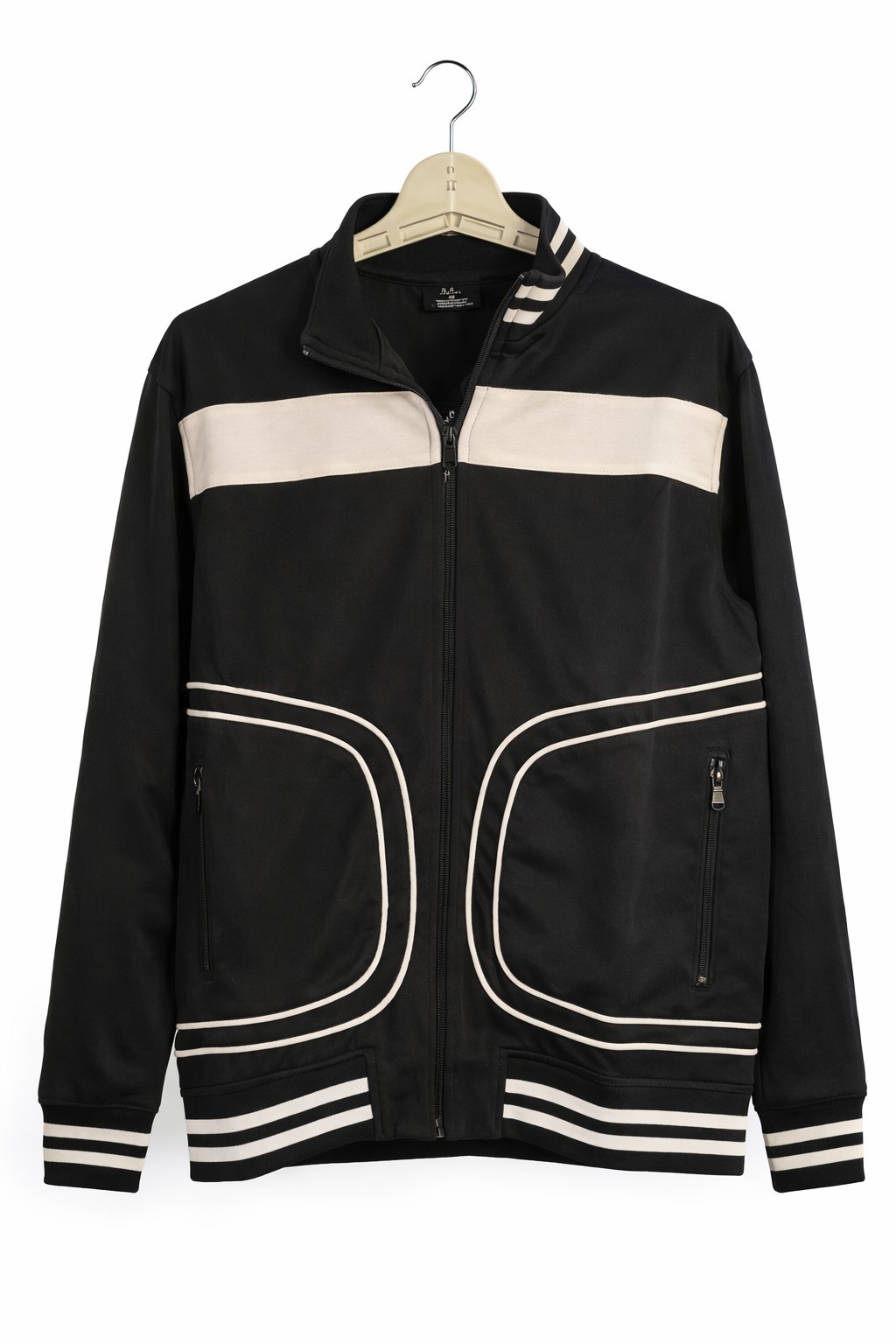 NWT D&M Black and White Sharp Tra K Jacket Mens Medium New Excellent Stylish D25