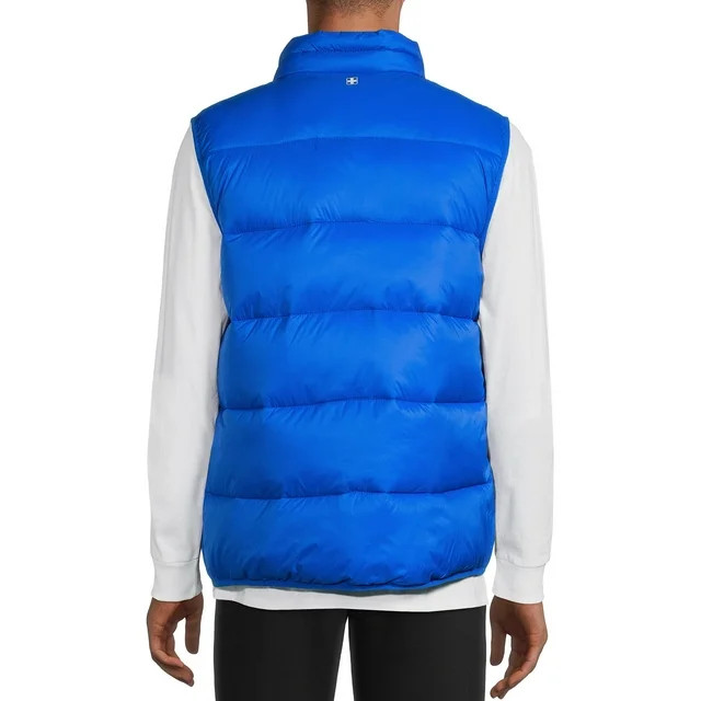 Swiss Tech Mens Puffer Vest Blue Performance Gear Size L, XL, 2XL, 3XL Zip Front