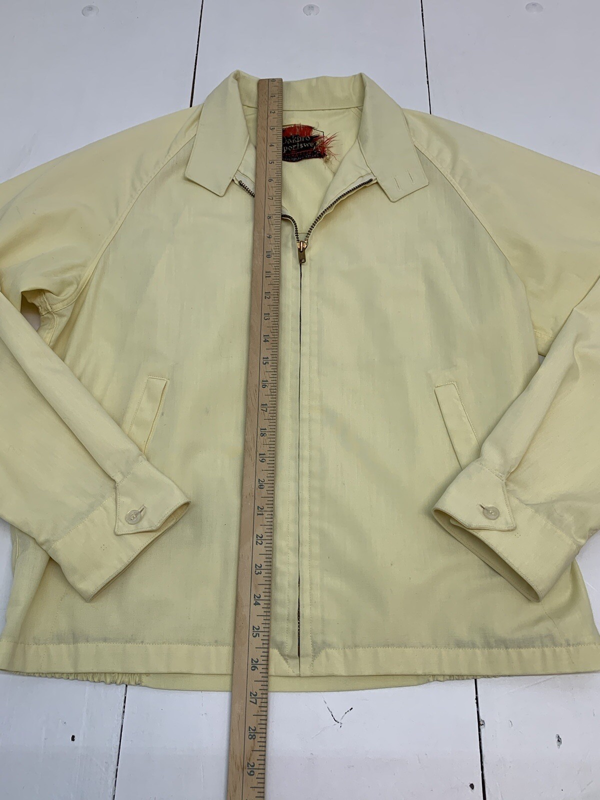 Oakbrook Sportswear Men’s Zip Up Jacket Easter Yellow Size N/A Vintage