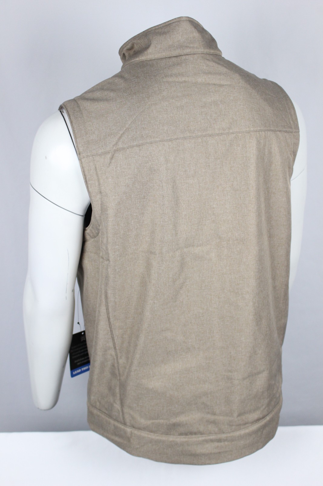 Cinch Men’s Textured Logo Concealed Carry Zip Bonded Vest Stone MWV1541009