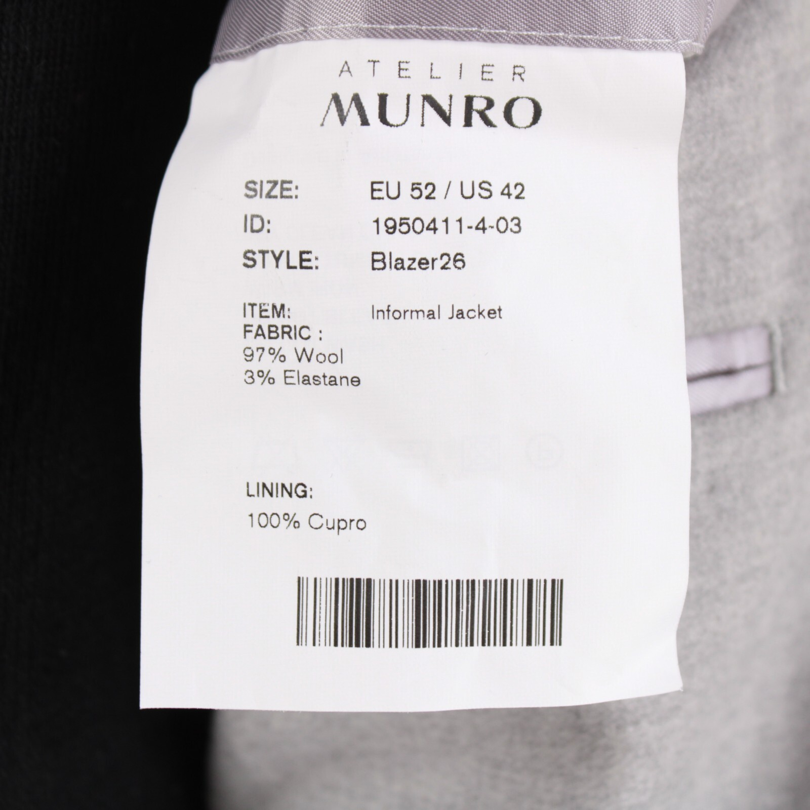 Atelier Munro NWT Wool Blend Overshirt / Jacket Size 52 (42 US) In Gray Melange