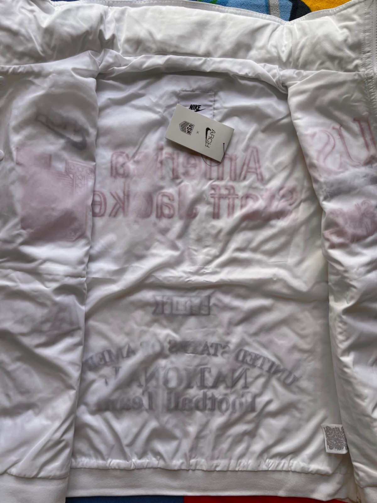 M Nike ARCH Virgil Abloh Archive V.A.A. USMNT Staff Jacket USA states America of