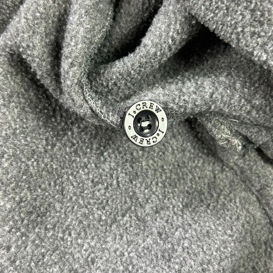 J Crew Oarman Shacket Shirt Jacket Men Medium Gray Pullover Four Button USA Made