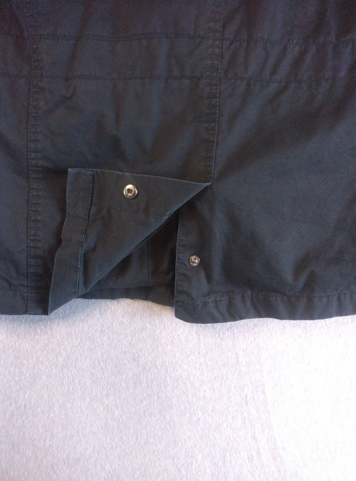 Vintage Brandit Black Britannia Field Coat Jacket Madein Germany Hidden Zip Hood